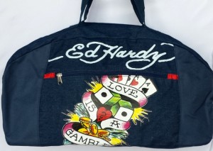 Ed Hardy Love is a Gamble Duffel Bag