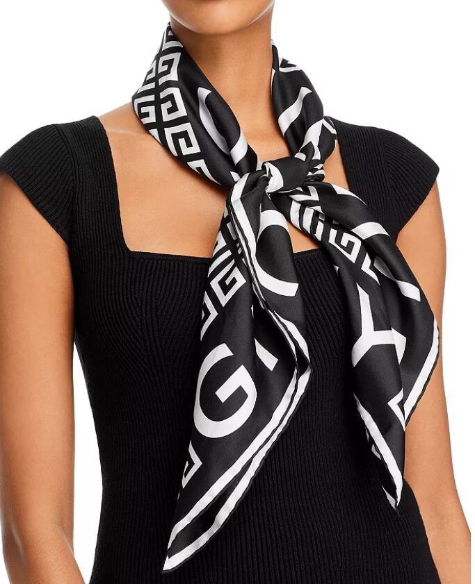 GIVENCHY Monogram 4G Square Silk Scarf
